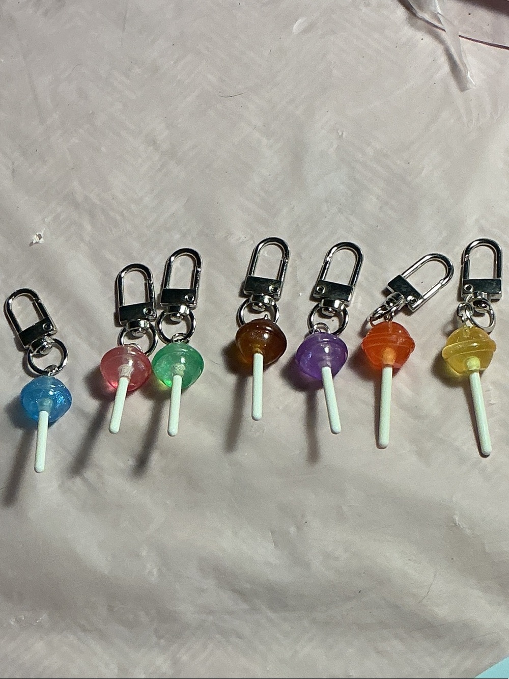 Assorted Lollipop Charm Keychain - Multicolor